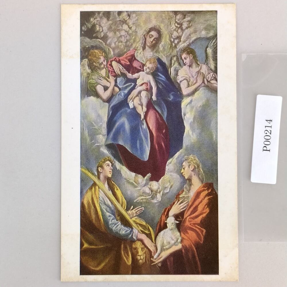 Vtg National Gallery of Art Postcard The Virgin with Saint Ines & Tecla El Greco